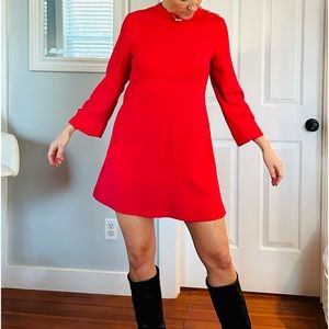 Zara High-neck mini dress